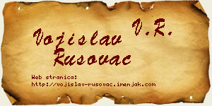 Vojislav Rusovac vizit kartica